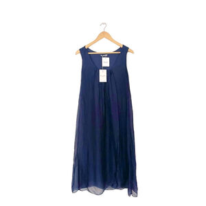 new elena baldi silk blend made in italy Blue  Dress flowy layered
